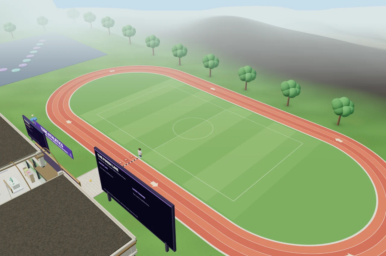 Running lanes and the timed lap track in Yabs